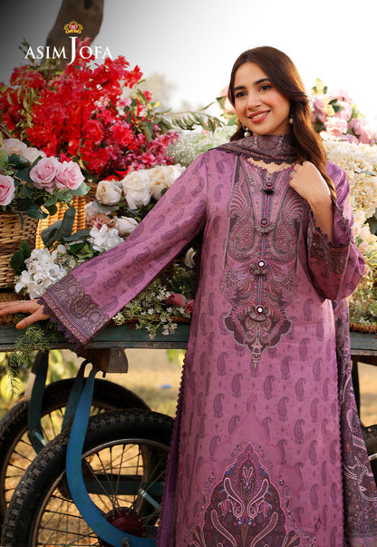AJUUB-19 Printed Lawn 3 Pcs