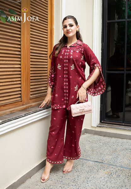 AJLPE-02 Embroidered Boski Silk Stitched 2pcs