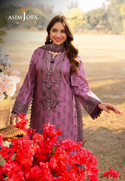 AJUUB-19 Printed Lawn 3 Pcs