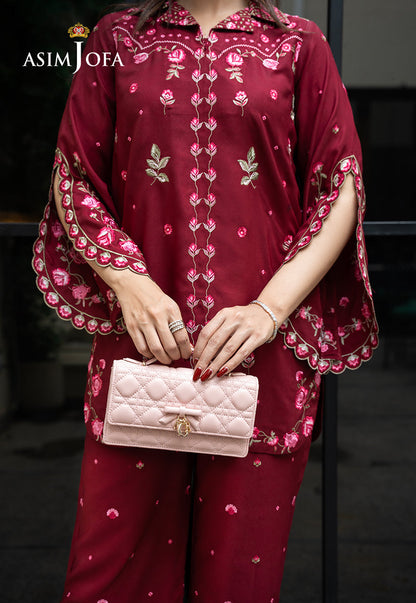 AJLPE-02 Embroidered Boski Silk Stitched 2pcs