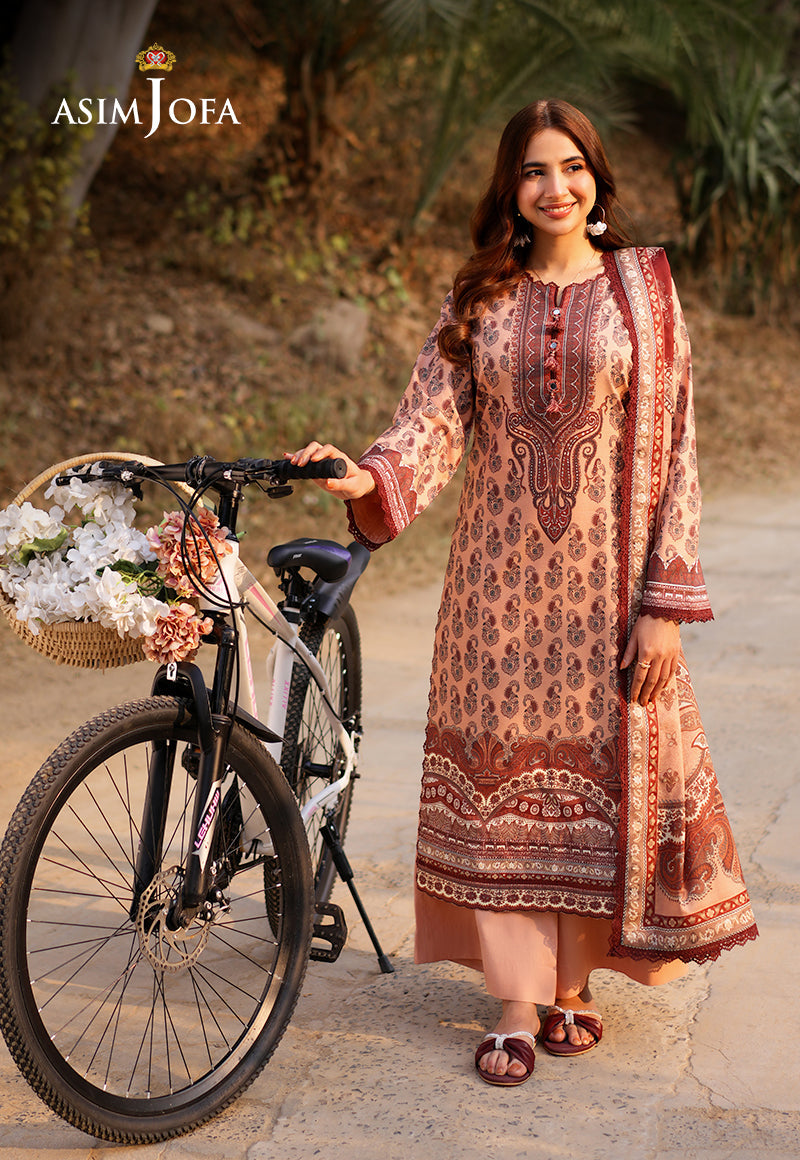 AJUUB-18 Printed Lawn 3 Pcs