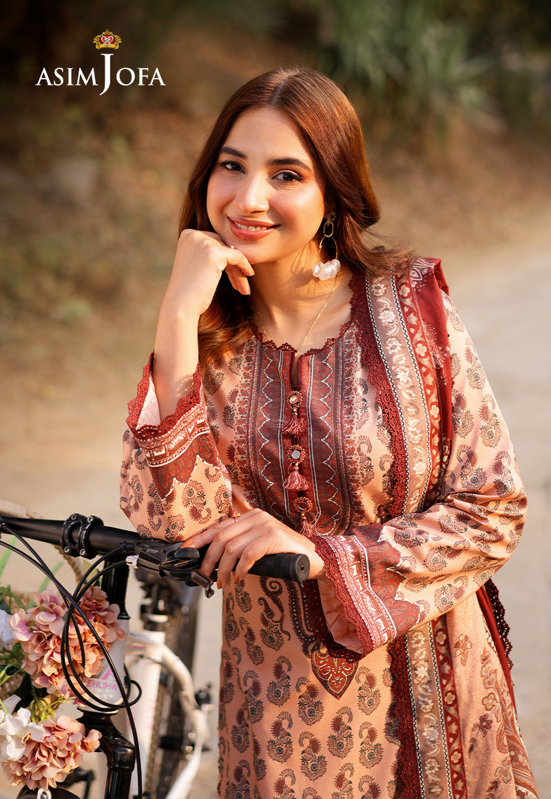 AJUUB-18 Printed Lawn 3 Pcs
