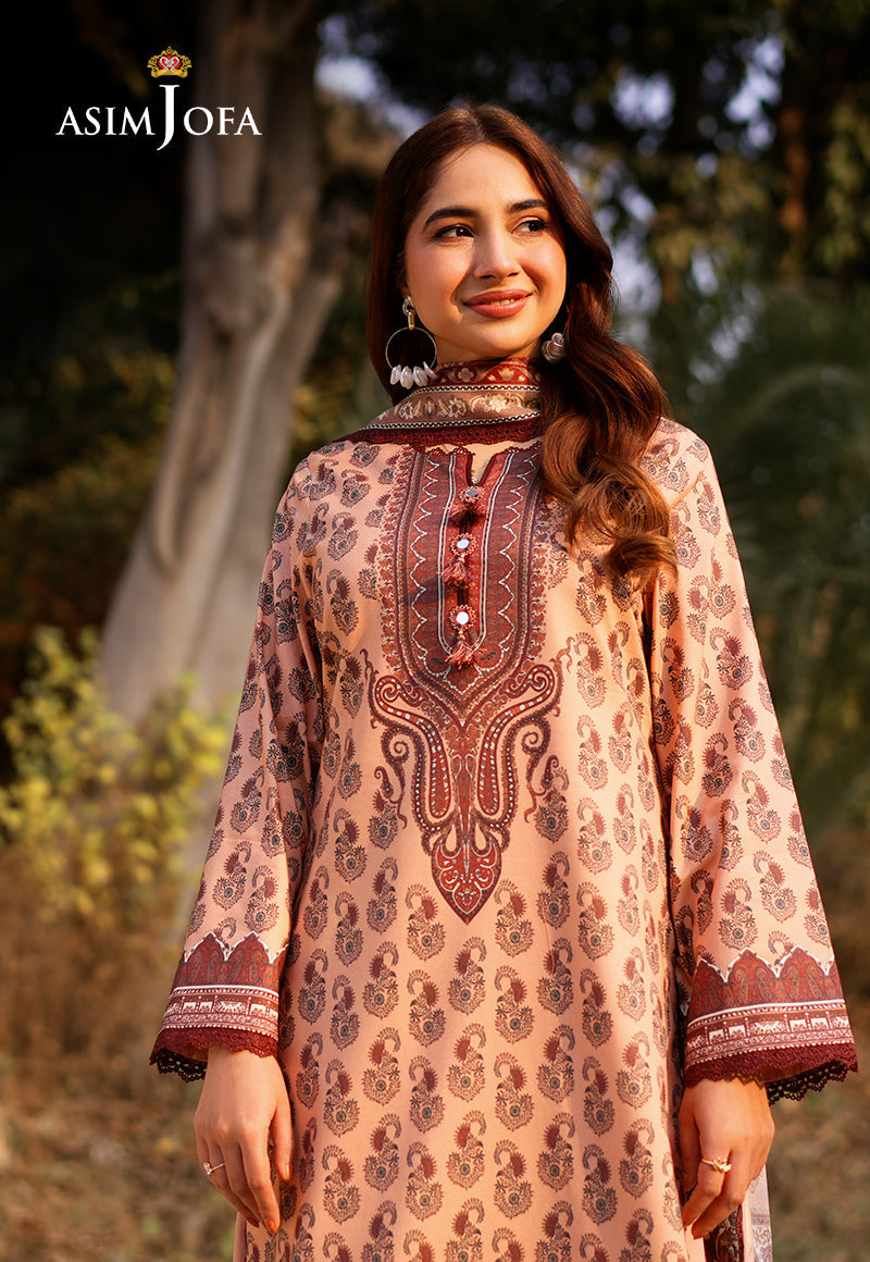 AJUUB-18 Printed Lawn 3 Pcs
