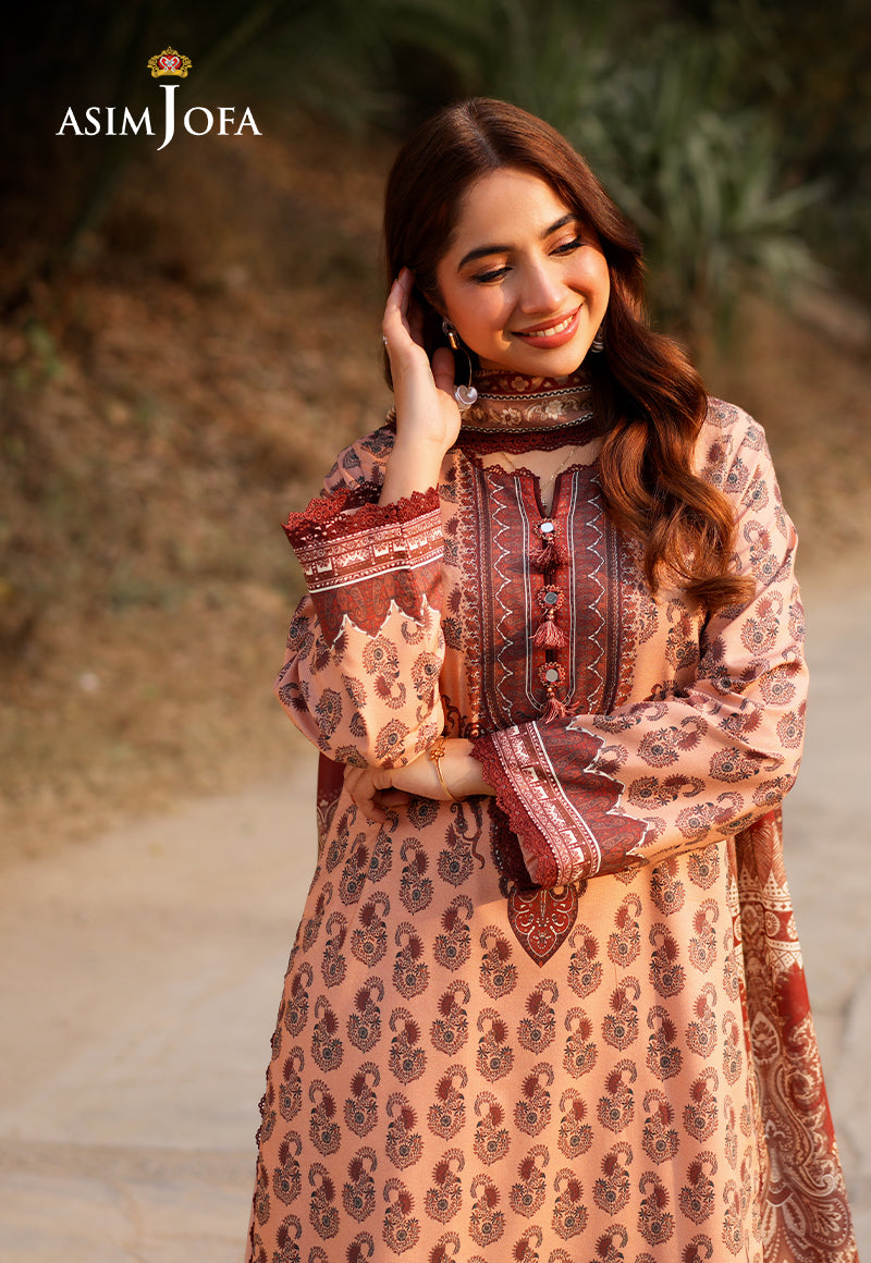 AJUUB-18 Printed Lawn 3 Pcs