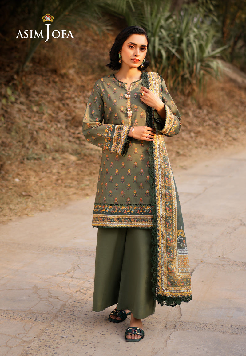 AJUUB-15 Printed Lawn 3 Pcs
