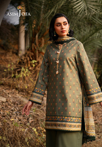 AJUUB-15 Printed Lawn 3 Pcs