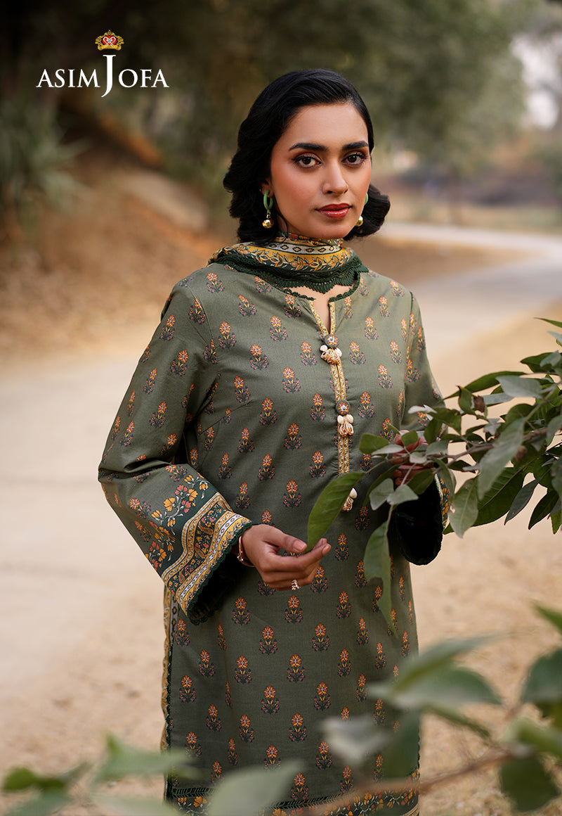 AJUUB-15 Printed Lawn 3 Pcs