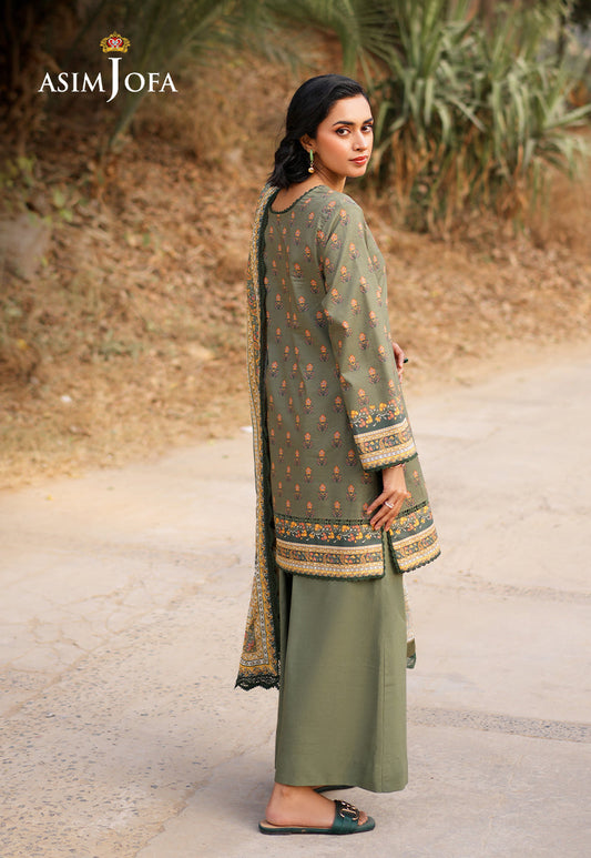 AJUUB-15 Printed Lawn 3 Pcs