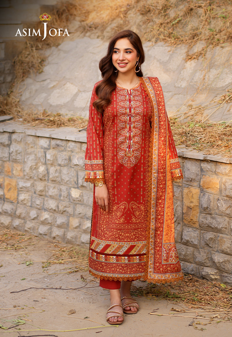 AJUUB-20 Printed Lawn 3 Pcs