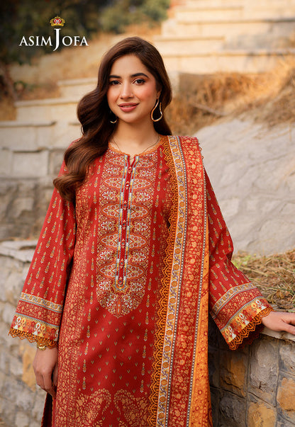 AJUUB-20 Printed Lawn 3 Pcs