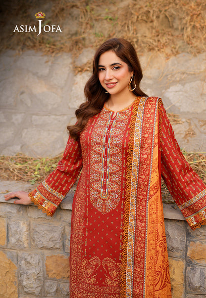 AJUUB-20 Printed Lawn 3 Pcs