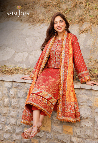 AJUUB-20 Printed Lawn 3 Pcs
