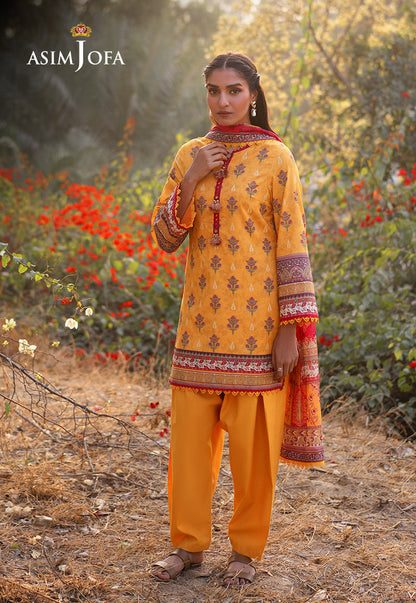 AJUUB-06 Printed Lawn 3 Pcs
