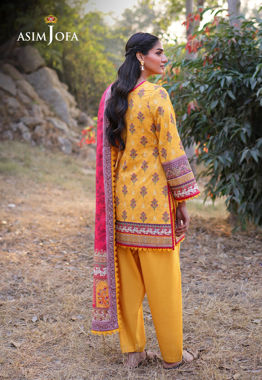 AJUUB-06 Printed Lawn 3 Pcs