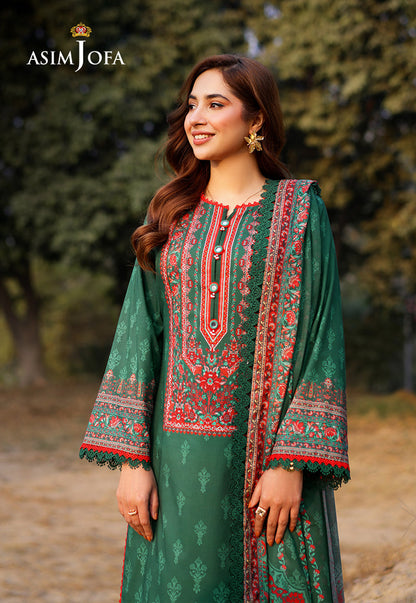 AJUUB-11 Printed Lawn 3 Pcs