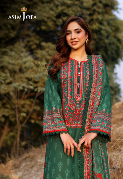 AJUUB-11 Printed Lawn 3 Pcs