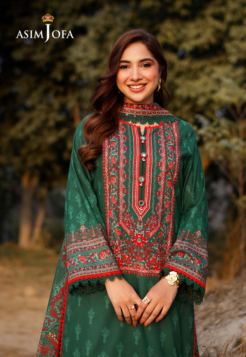 AJUUB-11 Printed Lawn 3 Pcs