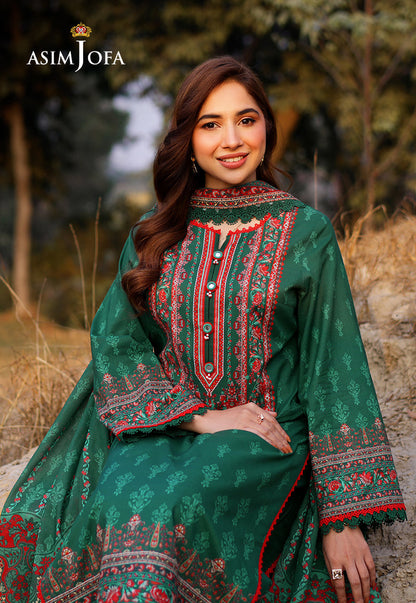 AJUUB-11 Printed Lawn 3 Pcs