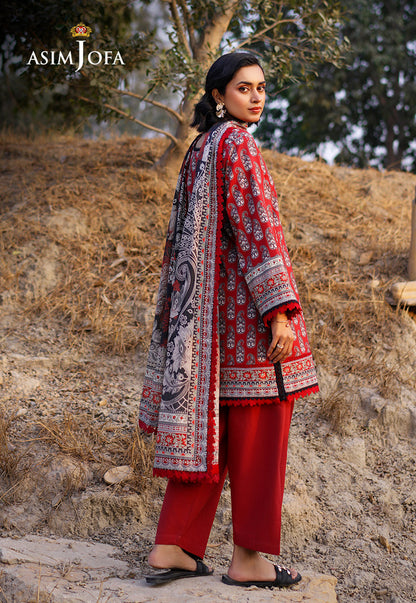 AJUUB-01 Printed Lawn 3 Pcs
