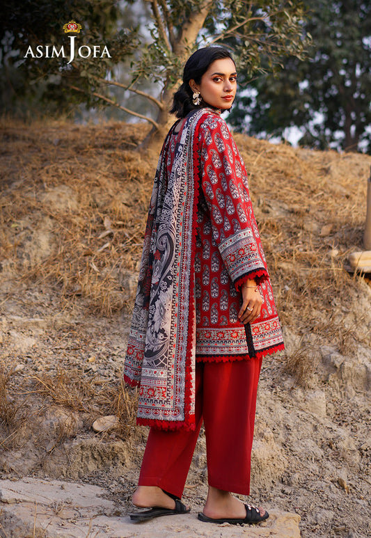 AJUUB-01 Printed Lawn 3 Pcs