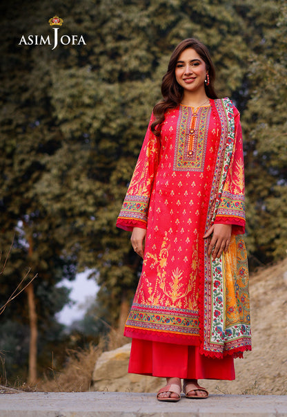 AJUUB-16 Printed Lawn 3 Pcs