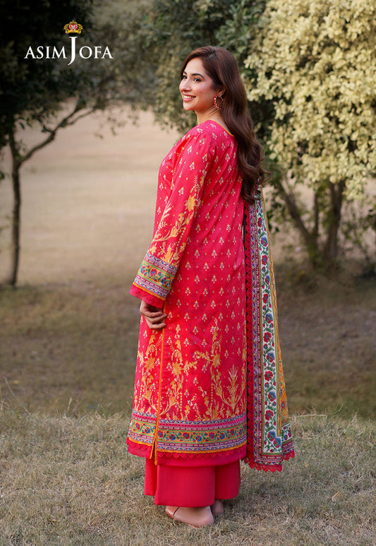 AJUUB-16 Printed Lawn 3 Pcs