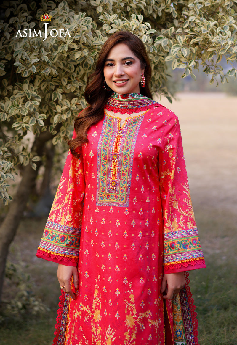 AJUUB-16 Printed Lawn 3 Pcs