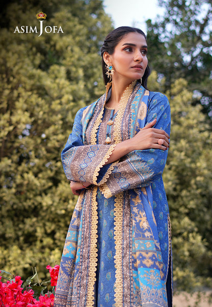 AJUUB-03 Printed Lawn 3 Pcs