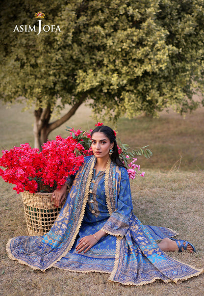 AJUUB-03 Printed Lawn 3 Pcs