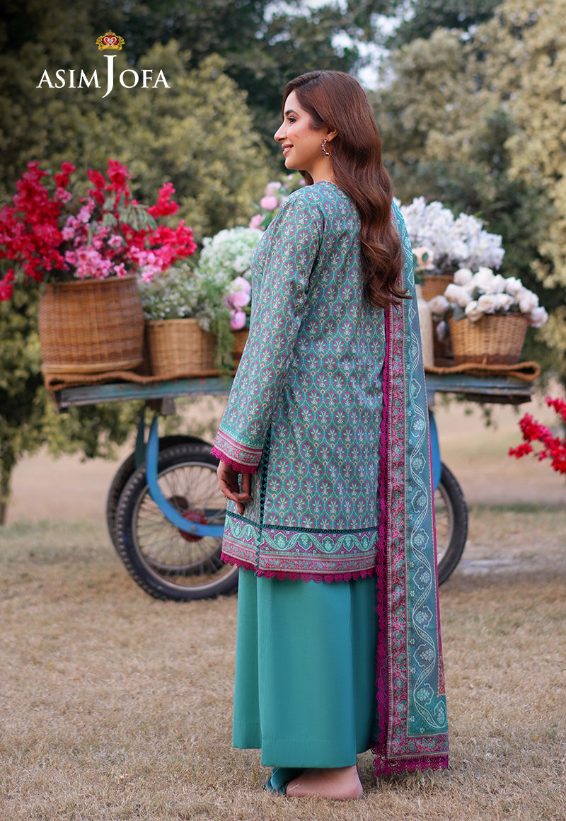 AJUUB-17 Printed Lawn 3 Pcs
