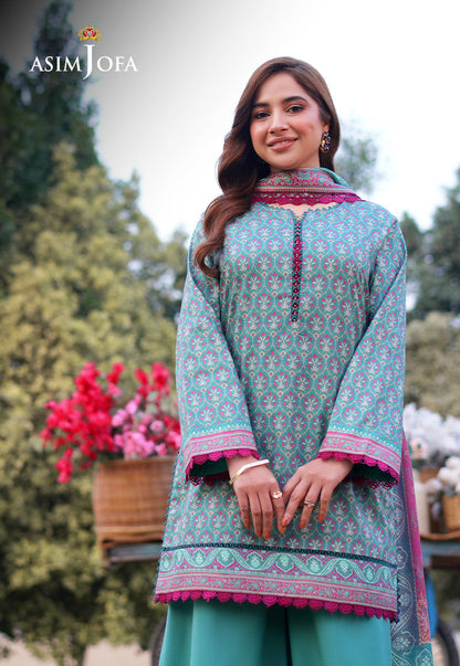 AJUUB-17 Printed Lawn 3 Pcs