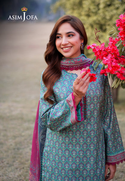 AJUUB-17 Printed Lawn 3 Pcs