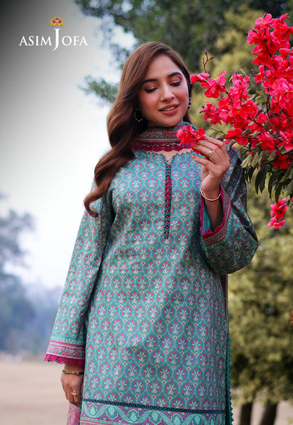 AJUUB-17 Printed Lawn 3 Pcs