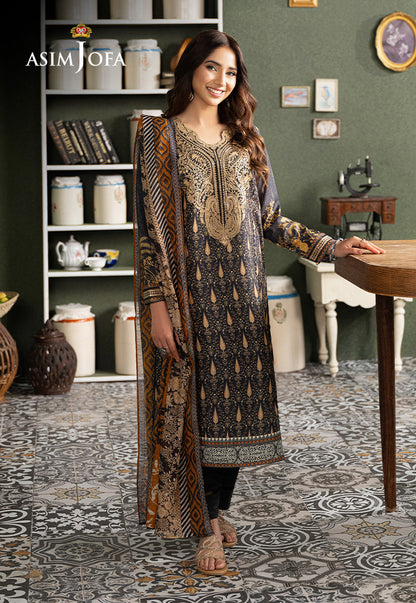 AJOD-25 EMBROIDERED SWISS LAWN 3 PCS
