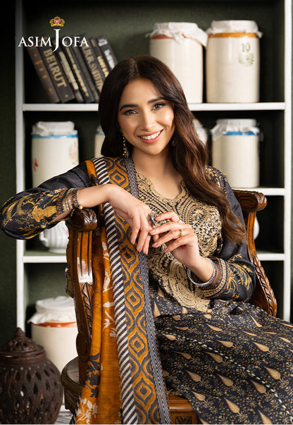 AJOD-25 EMBROIDERED SWISS LAWN 3 PCS