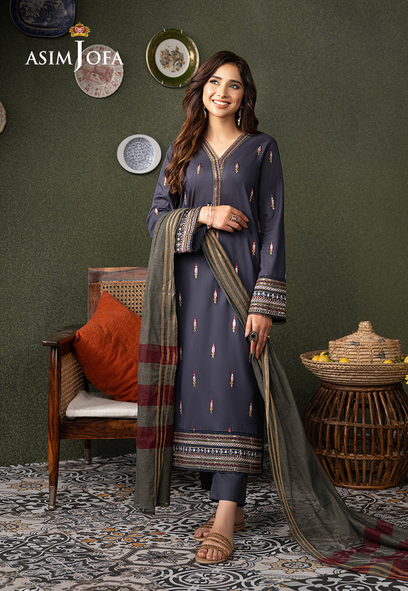 AJOD-32 EMBROIDERED CAMBRIC 3 PCS