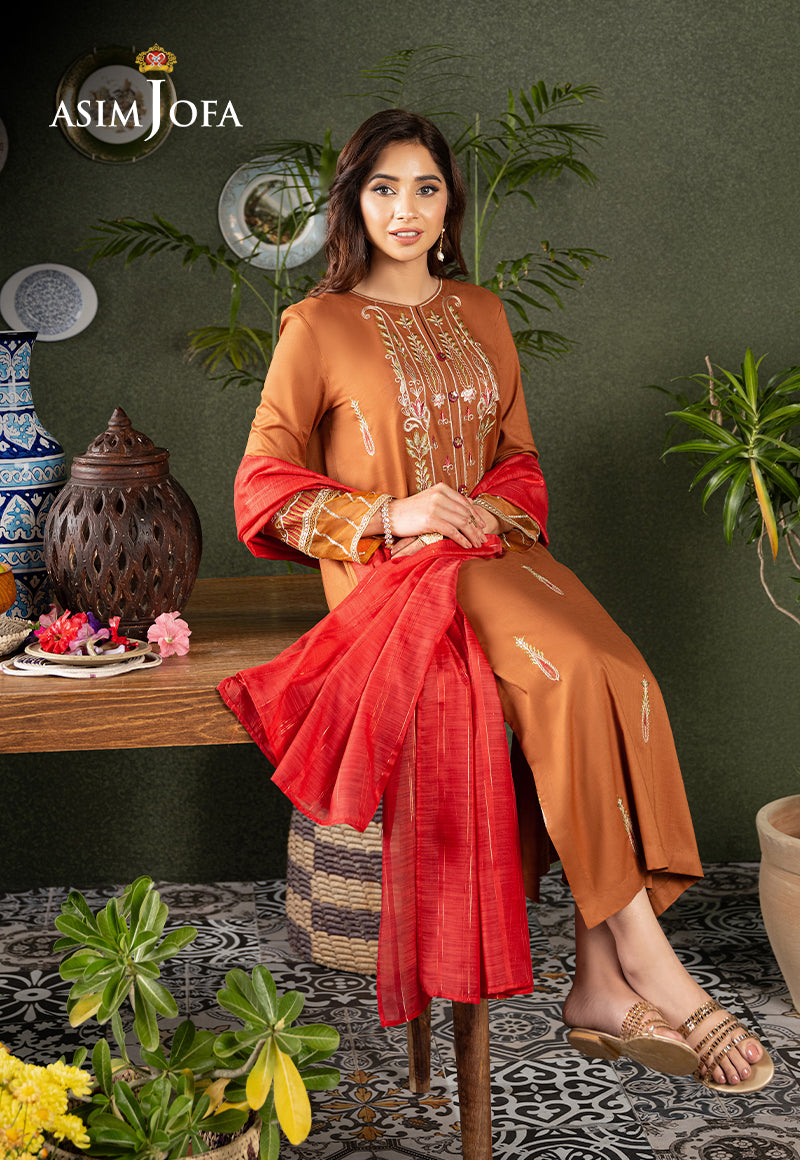AJOD-27 EMBROIDERED CAMBRIC 3 PCS