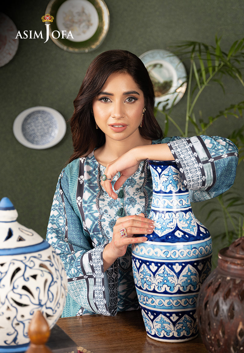 AJOD-03 PRINTED LAWN SILK 1 PC