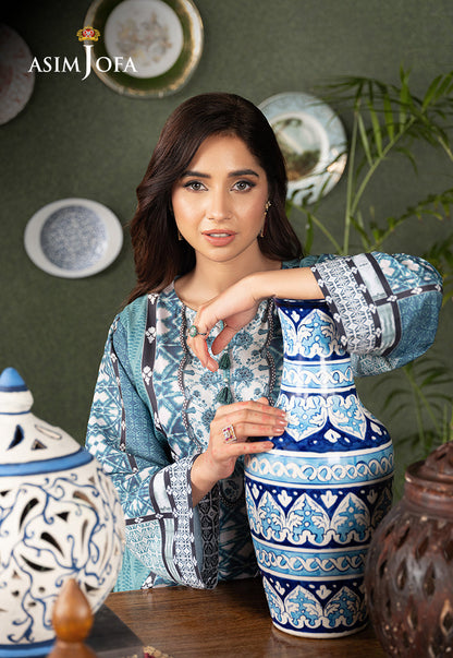 AJOD-03 PRINTED LAWN SILK 1 PC