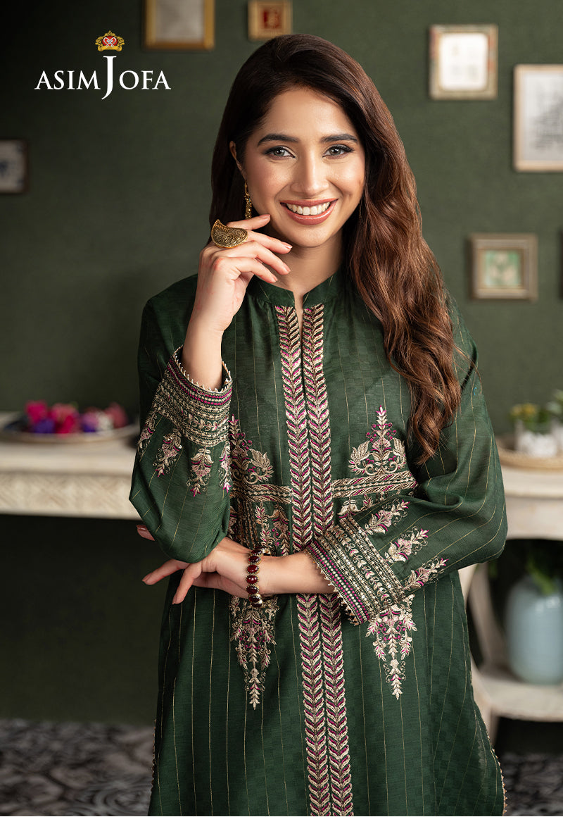 AJOD-17  EMBROIDERED YARN DYED 2 PCS