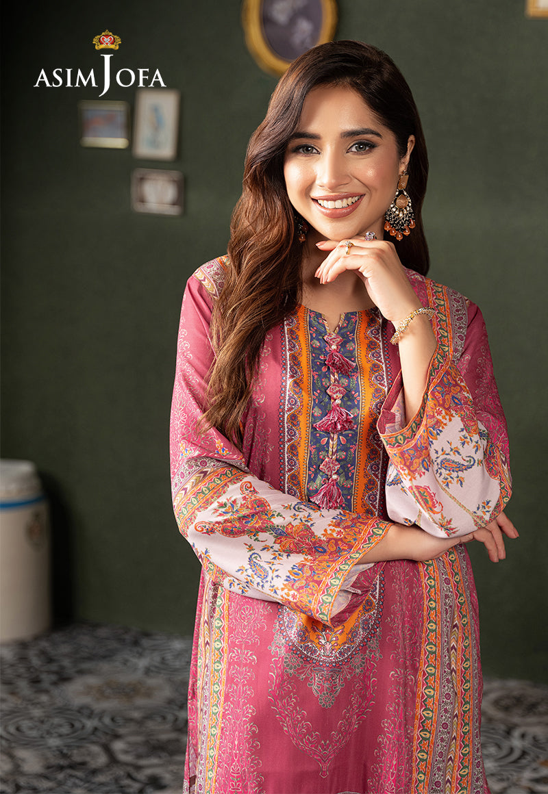 AJOD-06 PRINTED LAWN SILK 1 PC