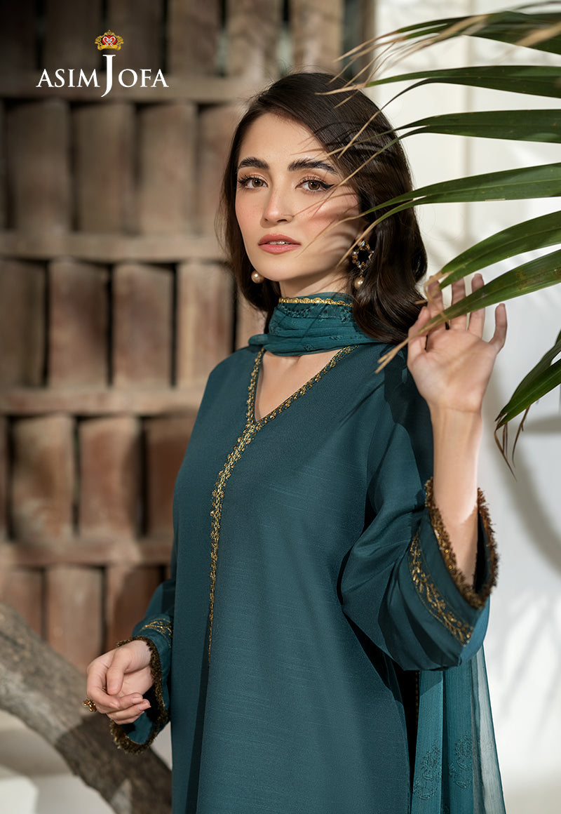 AJPB-97 EMBROIDERED RAW SILK 3 PCS