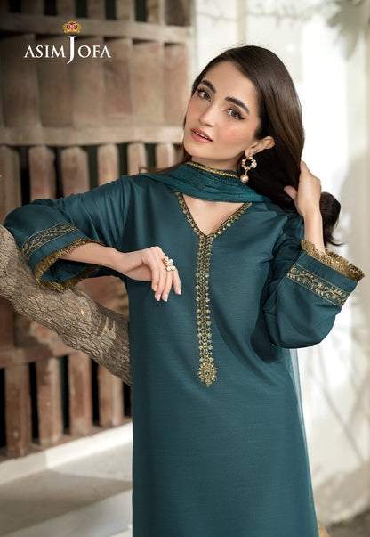 AJPB-97 EMBROIDERED RAW SILK 3 PCS