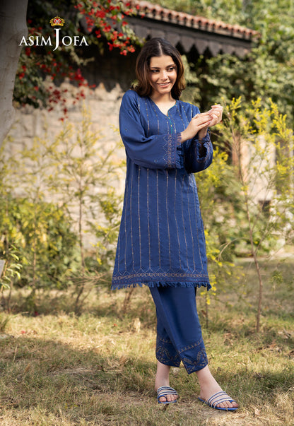 AJPB-71 EMBROIDERED RAW SILK 2 PCS