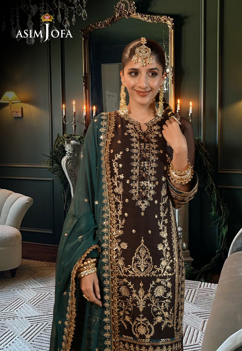 AJCD-29 EMBROIDERED CHIFFON 3 PCS