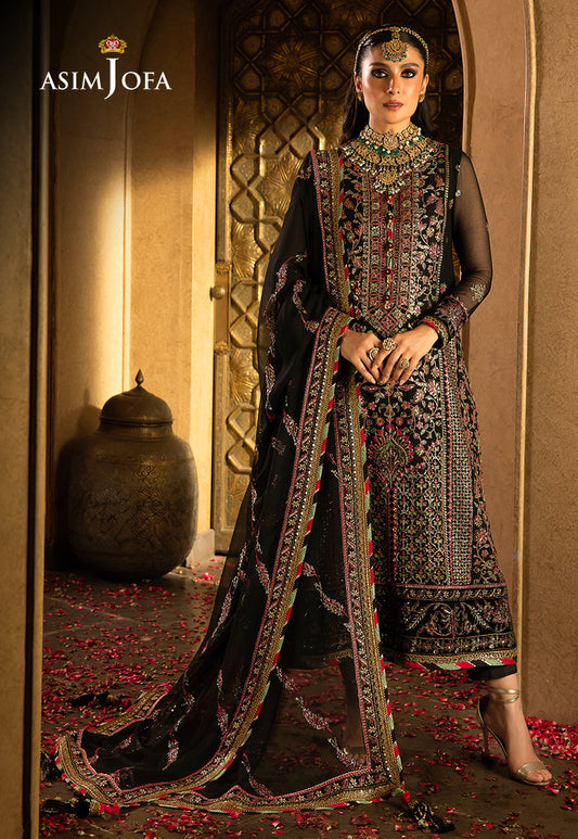 AJVFP-01 EMBROIDERED CHIFFON STITCHED 3 PCS