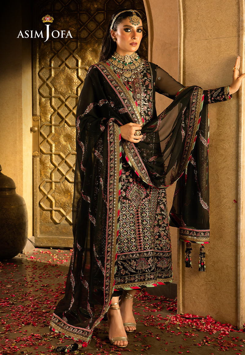 AJVFP-01 EMBROIDERED CHIFFON STITCHED 3 PCS