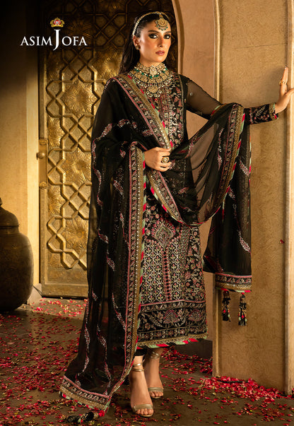 AJVFP-01 EMBROIDERED CHIFFON STITCHED 3 PCS