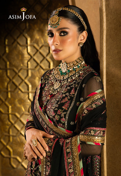 AJVFP-01 EMBROIDERED CHIFFON STITCHED 3 PCS