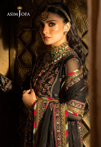 AJVFP-01 EMBROIDERED CHIFFON STITCHED 3 PCS
